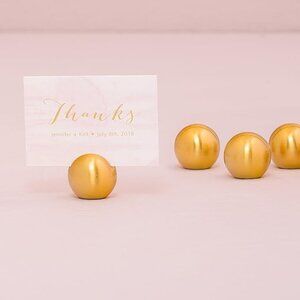 Round Place Card Holder - Brushed Gold (x15)